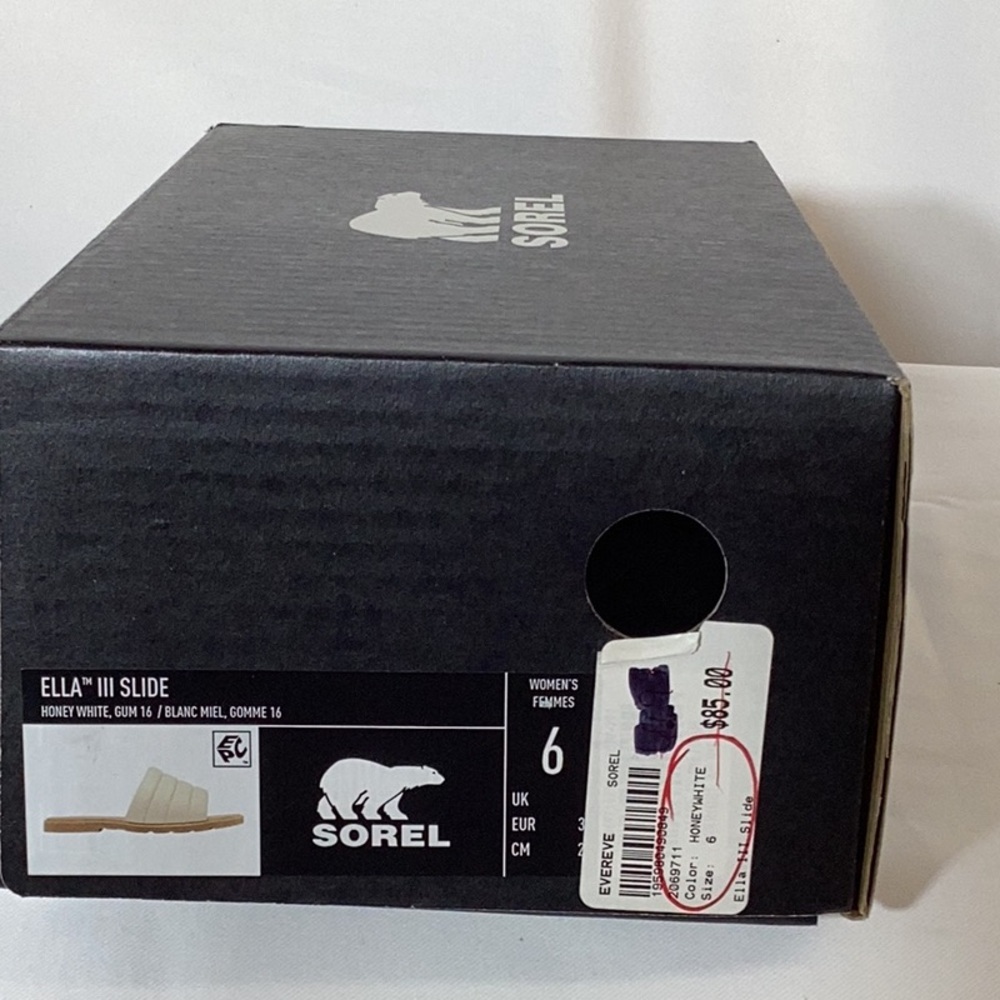 NWT SOREL Ella III Quilted Puff Slide Sandal Size 6 - Picture 9 of 9